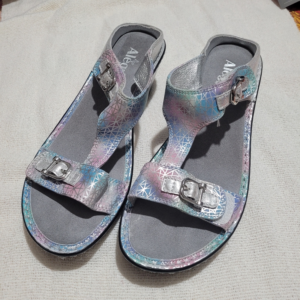 Alegria Metallic Wedge Sandals Lara Pretty Baby